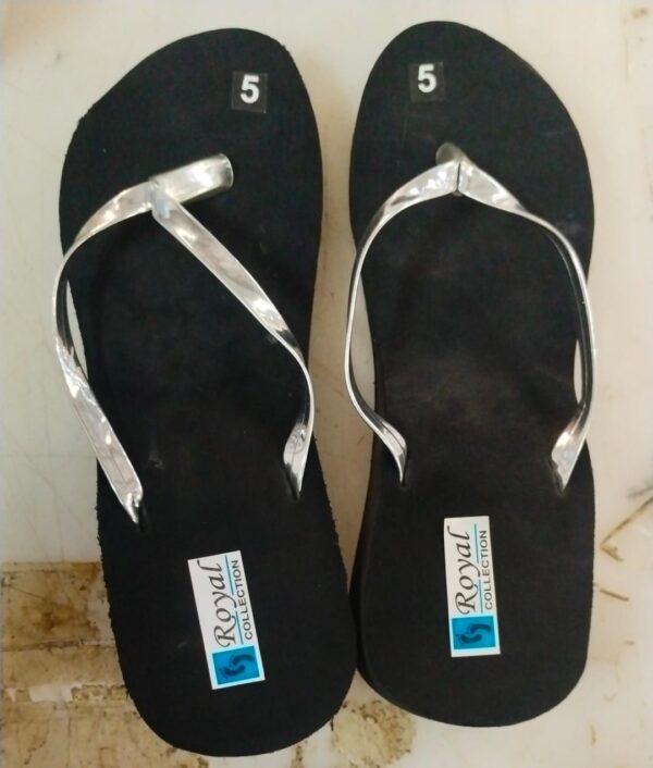 Women Black And Silver Colour Fancy Sleeper Size 5