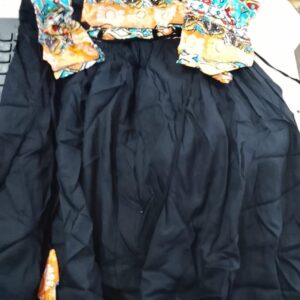Trendy Rayon Anarkali Printed Kurti For Women Black Color Size S