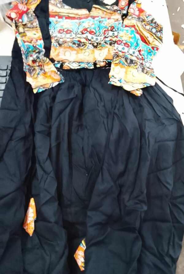 Trendy Rayon Anarkali Printed Kurti For Women Black Color Size S
