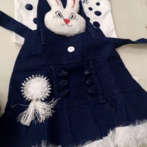 Blue And White Dress For Kids Girls Size 6 To 12 Months