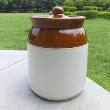 White And Brown Ceramic Jar