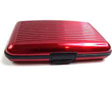 Red Colour Aluminium Coated Credit Card Holder Wallet For Women Or Men
