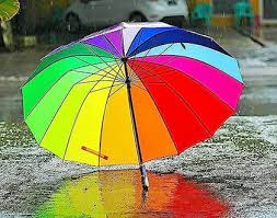 Rainy Season Use Hand Rainbow Umbrella