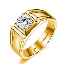 Golden Colour Ring For Men