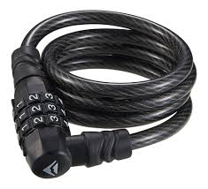 4 Digits Combination Number Cable Lock Black Colour