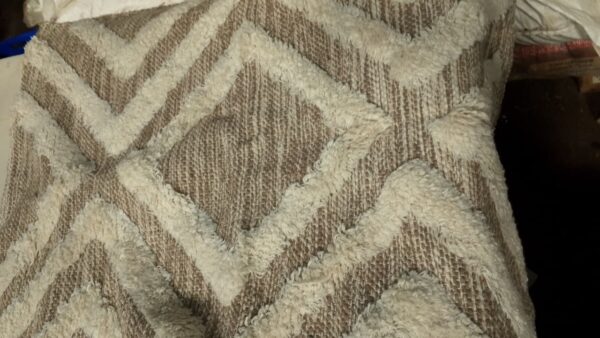 Natural Cotton Export Quality Designer Rug Carpet Bed Side For Bedroom 60Cm X 152Cm Beige Colour