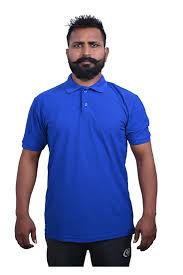 Mens Polo T Shirt Blue Size 38