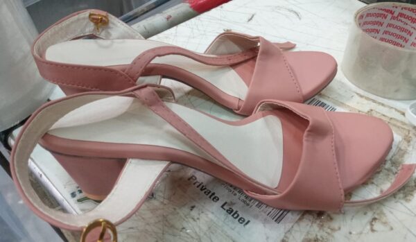 Womens Heel Sandal Pink Size 7