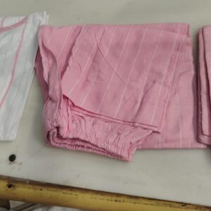 White And Pink Colour Kurta Set With Dupatta For Women Size S