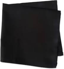 Black Cotton Handkerchief For Men
