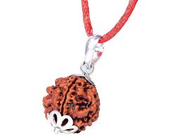 Red Thread Rudraksha Pendant For Men