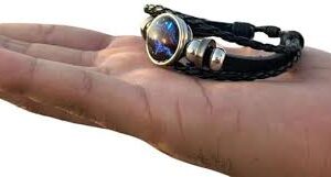 Men Black Leather Multi Strand Bracelet
