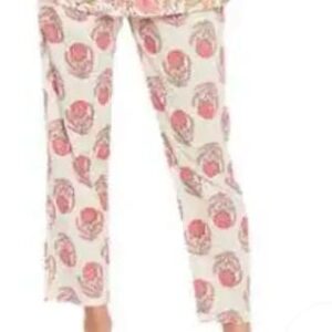 Aramya Soft Cotton Floral Yellow Straight Straight Trouser Size 6Xl