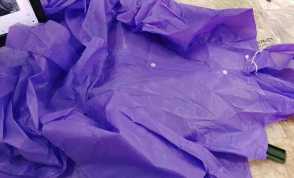 White Raincoat With Waterproof For Black Colour Free Size