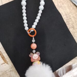 Artistry Craft High Quality Imported Kuromi Charm Phone Chain Pink