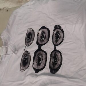 Savana White Printed Crop Top For Women Size M
