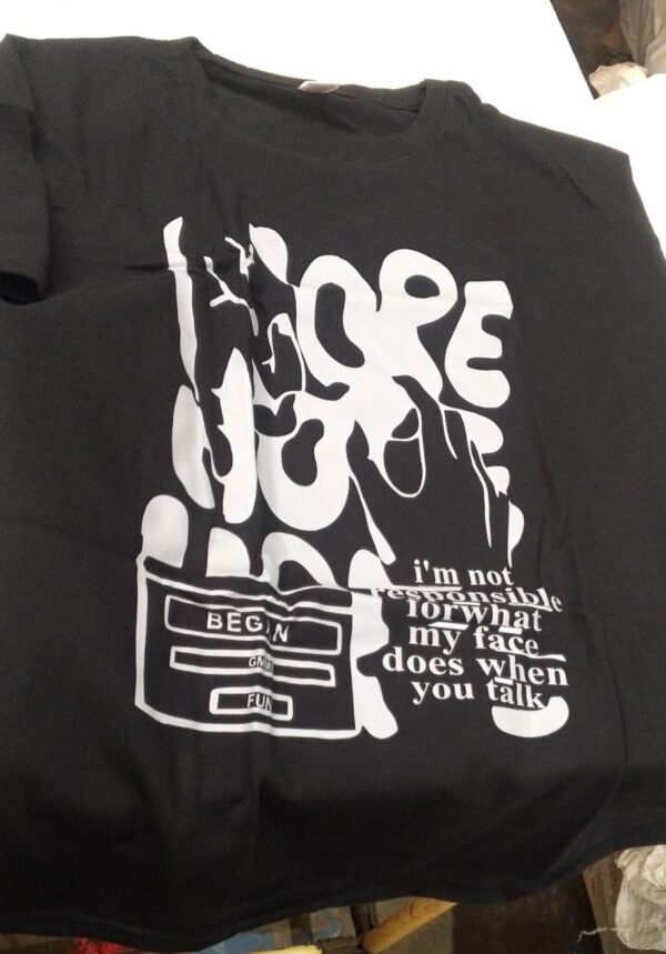 Black Printed T Shirt For Men Size Xl