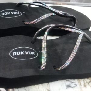 Pok Vok Black Flip Flop For Women Size 5