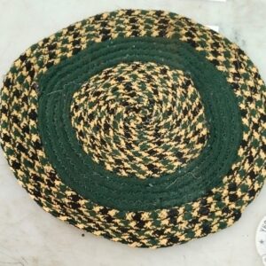 Multicolour Solid Oval Shape Cotton Doormats