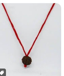 5 Mukhi Rudraksha Pendant With Red Colour