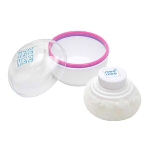 Mee Mee Soft Feel Powder Puff With Box Holder Container For Newborn And Kids