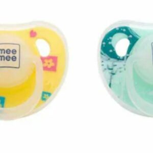 Mee Mee Orthodontic Baby Pacifier Yellow Green Pack Of 2