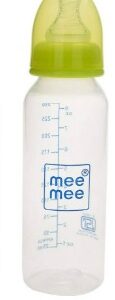 Mee Mee Premium Plastic Feeding Bottle Green 250 Ml