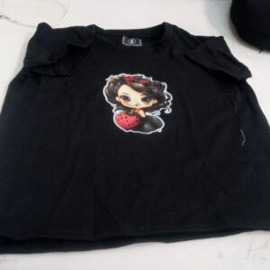 Womens Printed Crop Top Black Size S