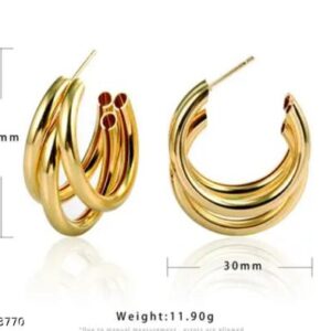Artificial Earring Studs Top For Women Gold