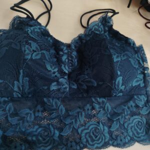 Teal Colour Net Padded Bra For Women Size 32