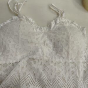 White Colour Net Padded Bra For Women Size 32