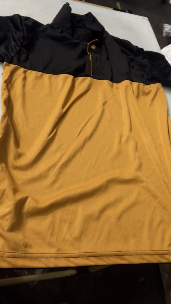 Yellow And Black Colour Polo T Shirt For Men Size Xl