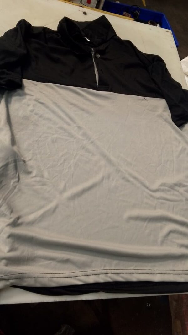 Grey And Black Colour Polo T Shirt For Men Size Xl