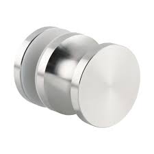 Shower Glass Door Knob Double Sided Pull Handle 2Pc