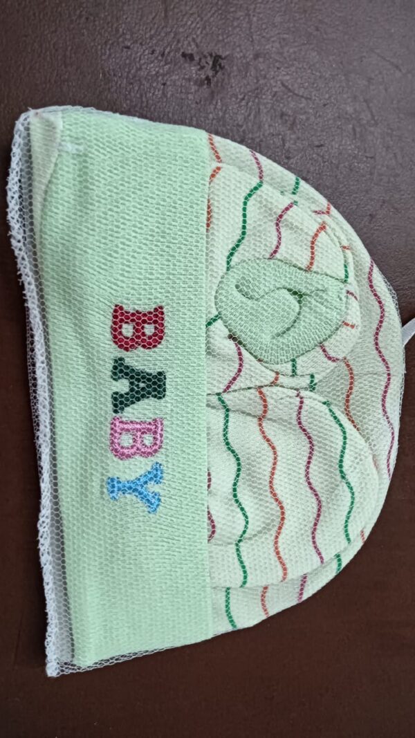 Newborn Baby Cotton Ribbed Cap Mitten And Booties Light Green