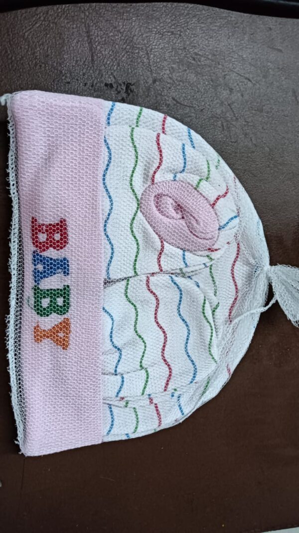 Newborn Baby Cotton Ribbed Cap Mitten And Booties Pink Colour