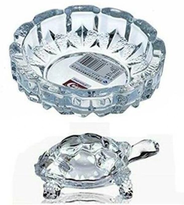 Amazing Stones Glass Crystal Turtle Bowl Set For Feng Shui Living Room