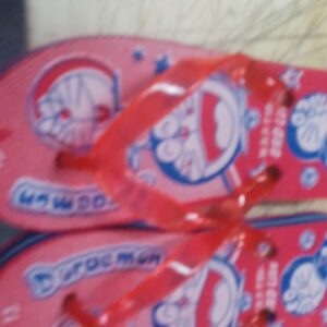 Red Colour Kids Slippers Size 13