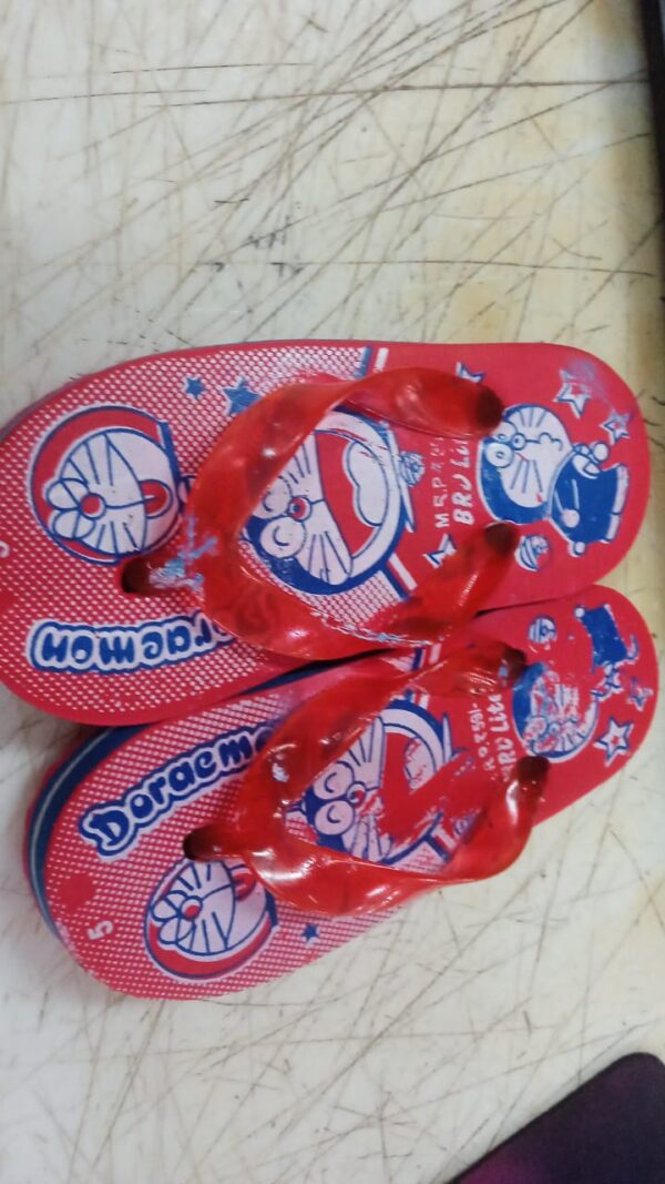 Red Colour Kids Slippers Size 5