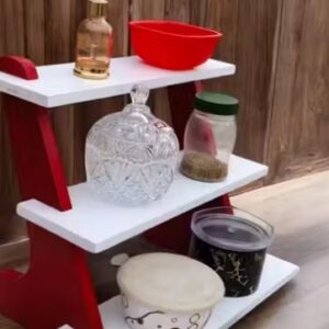 White Wooden Multipurpose Dish Rack