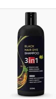 Black Hair Dye Shampoo Three In One 100Ml