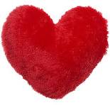 Home Store Valentines Day Heart Shape Cushion Pillow Red