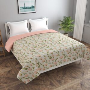 Db Dohar Double Bed Duvet Cover Peach Printed