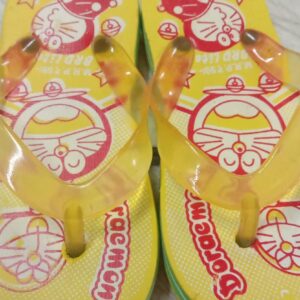 Unisex Yellow Doraemon Printed Slippers For Kids Size 6