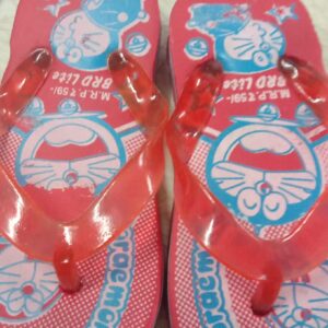 Unisex Red Doraemon Printed Slippers For Kids Size 7