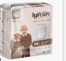 Lyfcare Classic Adult 10 Diaper Pants Size M