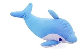 Blue Soft Dolphin Toy For Kids
