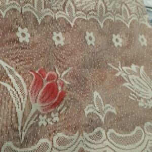 Beige Colour Printed Table Cover 4 Seater