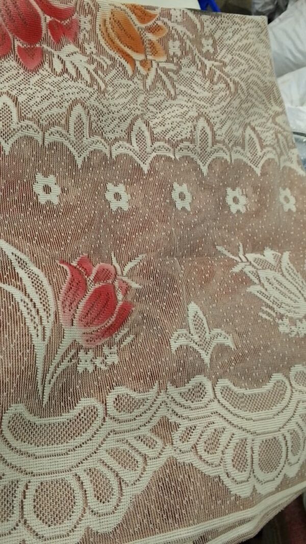 Beige Colour Printed Table Cover 4 Seater