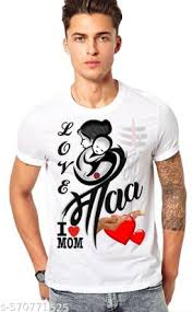 White Colour Printed T Shirt Size 38 For Men